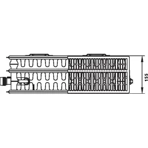 Radiator Kermi V33 33/900/1200 left with hangers 2906W steel panel radiator