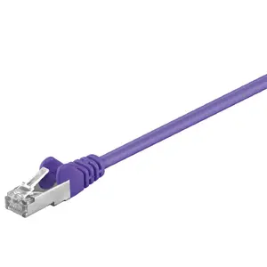Сетевой кабель GOOBAY 95552 Cat5e S-FTP (SF/UTP) фиолетовый 1,5 м, RJ-45—RJ-45, позолоченные контакты