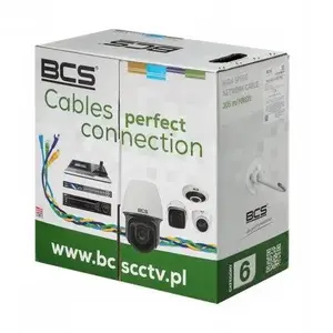 UTP Cat6 PVC kabelis BCS BCS-U/UTP-CAT6-PVC, spole 305 m, neekrānēta vītā pāra