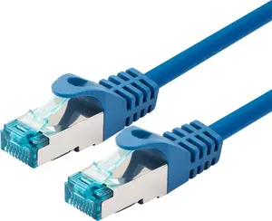 Tīkla kabelis LOGON TCR55SS003B Cat5e SF/UTP (S-FTP) RJ-45–RJ-45 0.3 m zils, zeltīti kontakti