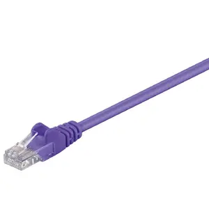 Networking cable RB-LAN Cat5e U/UTP Violet 0.25 m RJ-45 to RJ-45, gold contacts