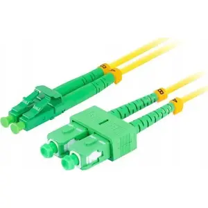 Fiber optic patchcord LANBERG SM SC/APC–LC/APC Duplex 3.0 mm LSZH G.657.A1 1 m yellow