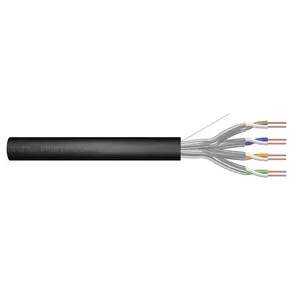DIGIT внешний гелевый монтажный кабель Cat6A U/FTP Fca AWG23/1 PE 500 м катушка черный