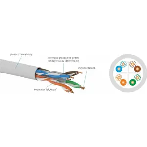 Кабель Alantec U/UTP кат.5e PE 4PR гелевый наружный 500 м