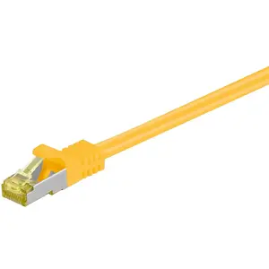 Патч‑корд GOOBAY RJ45 CAT 6A S/FTP (PiMF) 500 МГц, кабель CAT7, жёлтый, 3 м