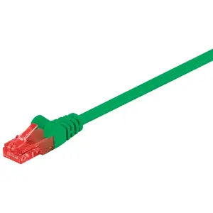 Network cable GOOBAY CAT 6 20 m U/UTP (UTP) RJ-45 to RJ-45 green, gold-plated contacts