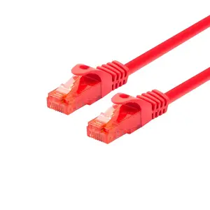 Networking cable LOGON Cat6 U/UTP TCU66U250R, RJ-45–RJ-45, 25 m, red, gold-plated contacts