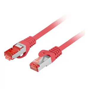 LANBERG Cat6 S/FTP (S‑STP) Ethernet cable 10 m, RJ‑45, 1 Gbps, Red