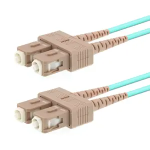 Fibre optic cable LOGON AL5SCSC25I/3I OM3 25 m SC–SC 50 µm full duplex Aqua