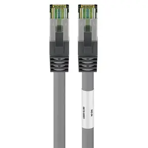 Сетевой кабель GOOBAY 55143 Cat8.1 S/FTP (S-STP) серый 20 м RJ-45 с позолоченными контактами