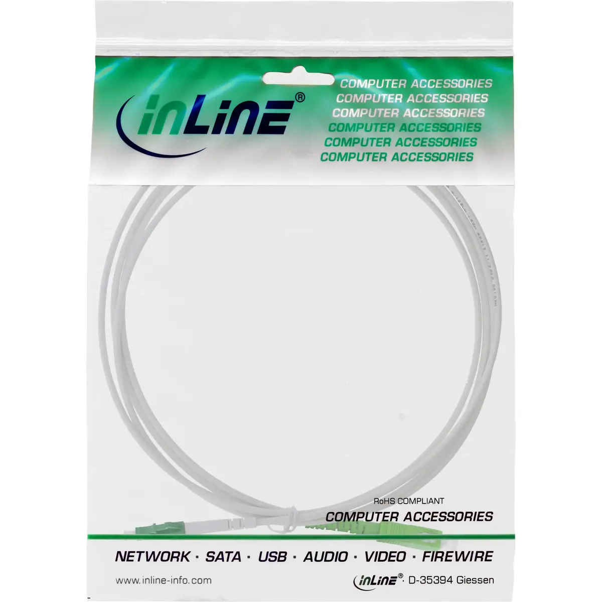 InLine LC/APC to SC/APC 9/125µm OS2 0.5 m cable Photo 2