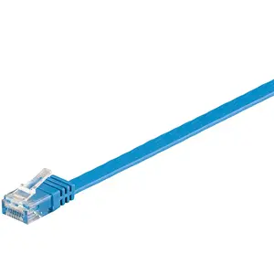 Network cable GOOBAY RJ-45 CAT6 1 m, U/UTP (UTP), blue