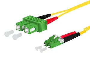 Оптический кабель Metz 151P1EAJA50E 5 м G.657.A2 SC‑LC I‑V(ZN) H, 9 мкм, полнодуплексный, желтый