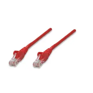 Networking cable INTELLINET Cat6 U/UTP (UTP) 5.0 m, RJ-45 gold contacts, pack of 10, red