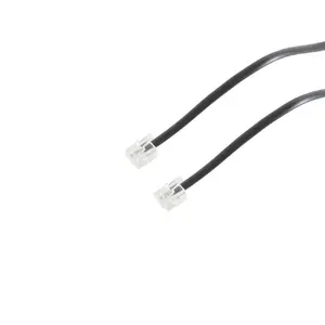 Telefona kabelis S-Impuls 70083-1.5, RJ-11—RJ-11, 1.5 m, melns