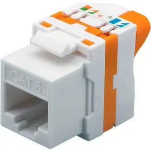 Keystone RJ45 Jack TECHLY IWP-MD C6/UROTT, CAT6 UTP unshielded, female, white, 14.5×30.1×16 mm