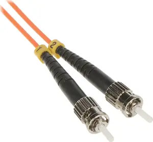 Multimoda patchcord RBLINE PC-2LC/2ST-MM 1 m – 2x LC uz 2x ST, multimodālais šķiedras kabelis, 1 m garums