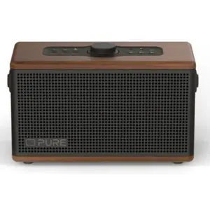 Portable stereo speaker pure Classic Aura — 2-way, 40 W RMS, Brown Walnut, built-in battery, USB-C charging