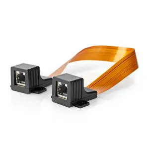 Networking cable Nedis CCGB85901BK03 Cat5e U/UTP RJ-45 to RJ-45 0.3 m Black/Orange