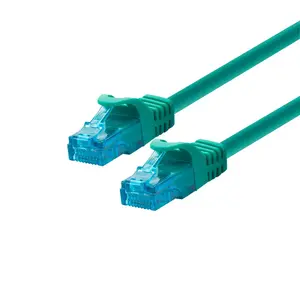 Patch kabelis cables to go LOGON TCU55U003G Cat5e U/UTP (UTP) zils 0.3 m RJ-45 zelta pārklājuma kontakti