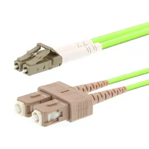 Fibre optic cable LOGON AL5LCSC20I/5I OM5 20 m LC–SC 50 µm duplex light green