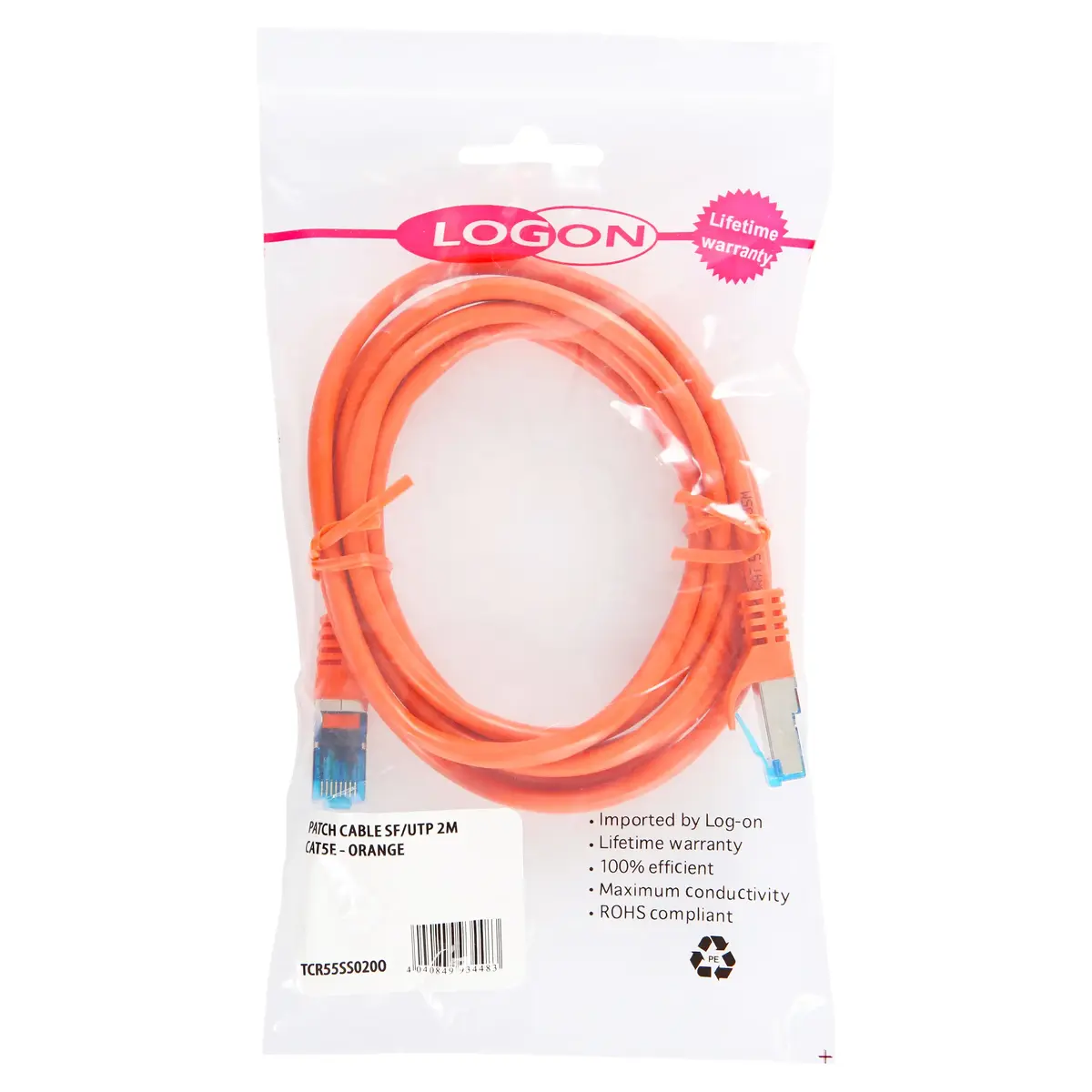 LOGON TCR55SS075O Cat5e SF/UTP Orange 7 m Photo 2