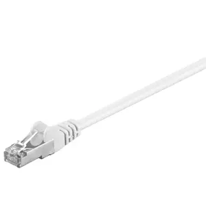 GOOBAY CAT5e patch cable F/UTP, RJ-45–RJ-45, gold contacts, 0.25 m, white