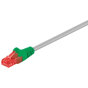 Патч‑кабель GOOBAY CAT6 Crossover U/UTP RJ-45, 2 м, серо‑зелёный, золочёные контакты