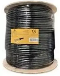 Tīkla kabelis Usorteret DSIT CAT6 Outdoor S/FTP AWG 23/1 305 m CCA, melns