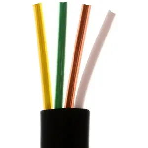 Flat 4-core Telephone Cable S-Impuls 100 m, black