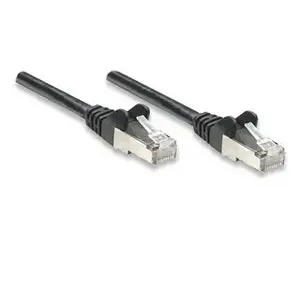 Сетевой патч‑кабель INTELLINET 335645-10P — Cat5e SF/UTP (S‑FTP), RJ45–RJ45, 2 м, чёрный, с позолоченными контактами