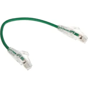 Patchcord RJ45 RBLINE 0,2 m, plāns ekrānots kabelis, 6 vadu izvietojums, zaļš