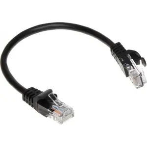 Patchcord RJ45 RBLINE 0,2 m, melns, ekrānojuma veids netiek norādīts