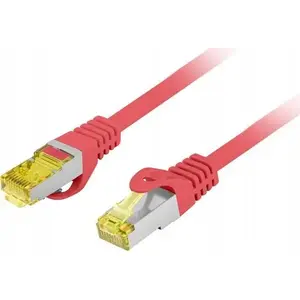 Патч-корд LANBERG S/FTP Cat6A 5 м LSZH медный, fluke проверен, красный