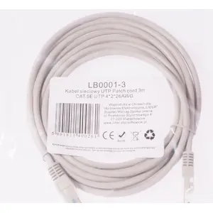 Network cable LIBOX UTP 1.5 m CAT5e 4x2x26 AWG