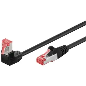 Network patch cable GOOBAY 51542 Cat6 S/FTP (S-STP) RJ-45–RJ-45 0.5 m Black