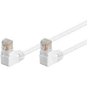 Патч-кабель No name Goobay CAT5e, U/UTP, RJ45 2×90° угловые, 3 м, белый
