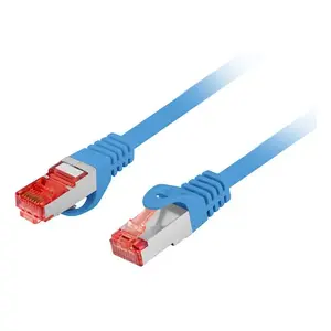 LANBERG Cat6 S/FTP (S‑STP) patch cable 0.25 m, RJ‑45 — PCF6-10CU-0025-B, blue