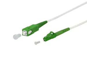 Fibre optic cable Metz 151P7EAJA50E — 5 m, G.657.A2, SC to LC, 9 µm, I-V(ZN) H, white