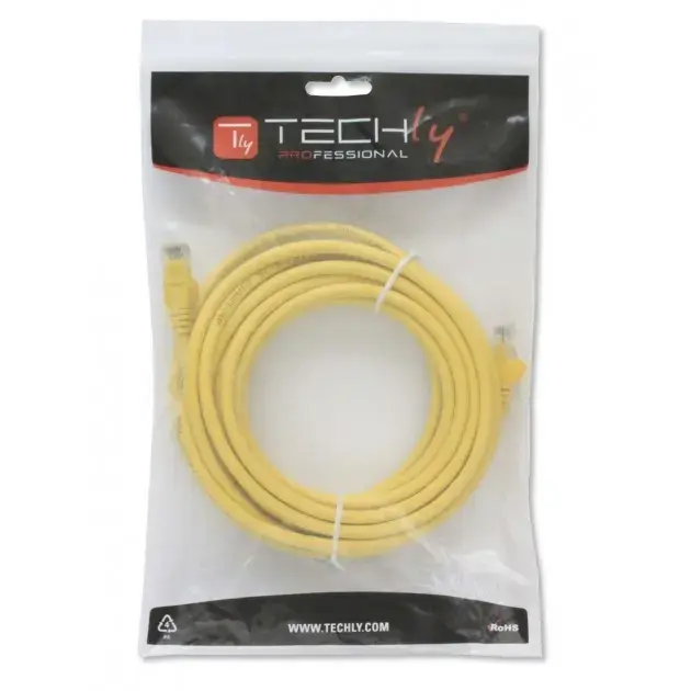 TECHLY ICOC CCA5U-0025-YET Cat5e 0,25 м патч-корд Photo 3