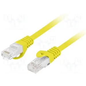 Patchcord UTP LANBERG Category 6 0.25 m LSZH copper, fluke passed, yellow
