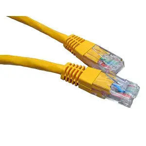 FTP Cat5e networking cable 7 m, Yellow, RJ‑45 to RJ‑45, 1000 Mbit/s — No name
