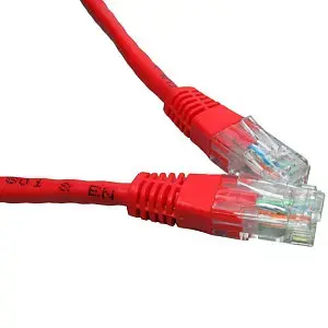 Network cable LOGON FTP Cat5e, 5 m, RJ-45 to RJ-45, 1000 Mbit/s, red