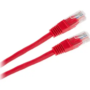 Patchcord UTP 8-seru LP, spraudnis-spraudnis RJ45 0,5 m, CCA vadītājs, sarkans