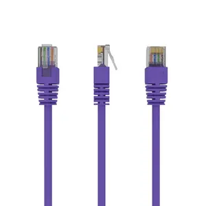 Networking cable Gembird RJ45–RJ45 Cat5e 0.5 m U/UTP, purple, gold-plated contacts