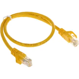 Patchcord RJ45 0.5 m, RBLINE, yellow — Ethernet network patch cable, 8P8C, 0.5m