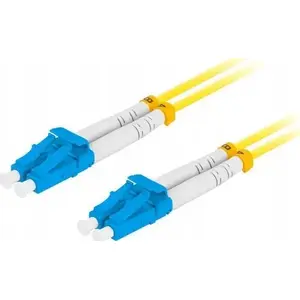 Оптический патч-корд LANBERG LC/UPC–LC/UPC дуплекс 0,5 м одномодовый G.657.A1 3,0 мм LSZH, жёлтый