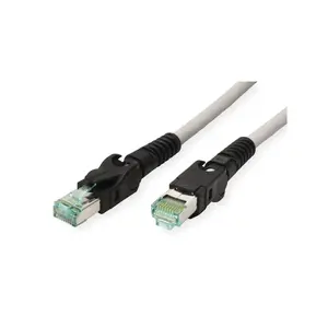 Сетевой кабель EASYLAN Cat6a S/FTP (S-STP) серый 5 м RJ-45—RJ-45, золотое напыление контактов