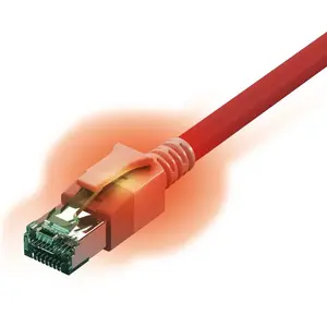 Кабель SACON Cat6a S/FTP (S-STP) 5 м, красный, RJ-45–RJ-45