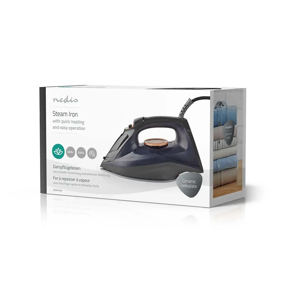 Sausais gludeklis Nedis IRON1000, 2200 W Photo 11